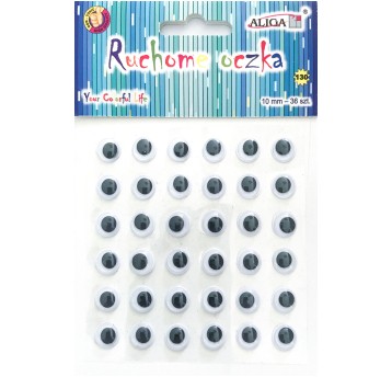Ruchome oczka samprzylepne 10mm