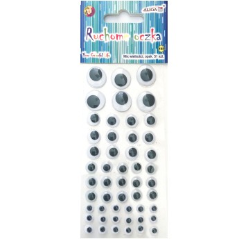 Ruchome oczka samprzylepne, mix rozm.