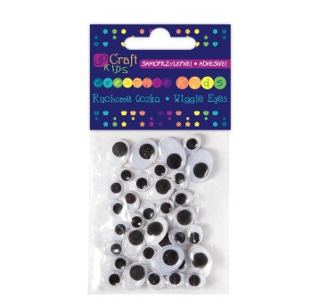 SAMOPRZYLEPNE RUCHOME OCZKA MIX, 36 SZT. 7024 A'6