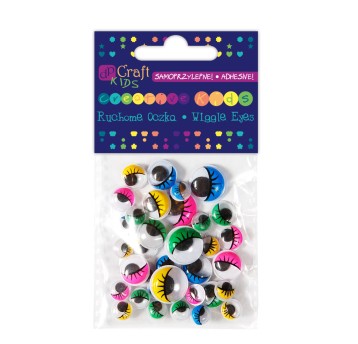 SAMOPRZYLEPNE RUCHOME OCZKA Z RZĘSAMI MIX 7031