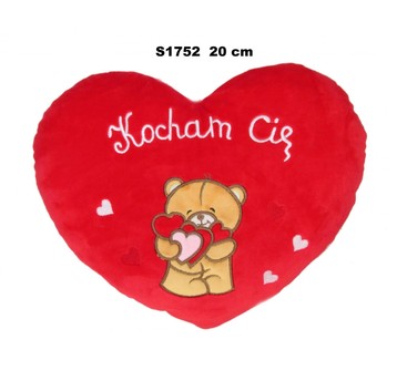 SERCE MIŚ PODUSZKA KOCHAM CIĘ 20CM 170057