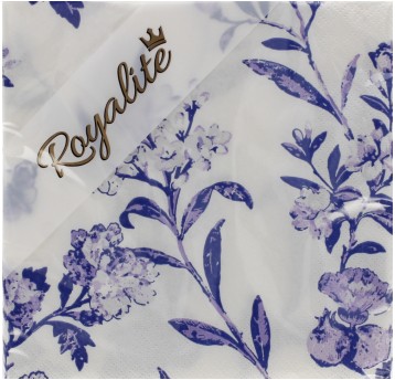 SERWETKI 33/3/20 KWIATY FIOLETOWE 8187