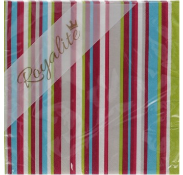 SERWETKI 33/3/20 PASKI KOLOROWE ROYALITE 6054