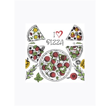 SERWETKI DAISY I LOVE PIZZA 043701