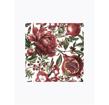 SERWETKI DAISY RED FLOWERS 043201