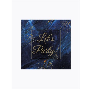 SERWETKI MAKI LET'S PARTY ON BLUE MARBEL 063701