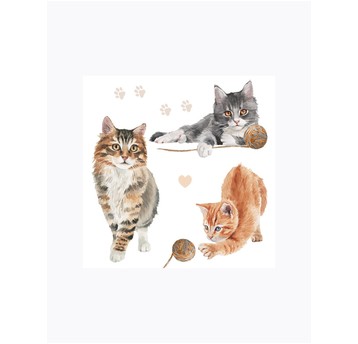 SERWETKI MAKI WATERCOLOUR CATS 063801
