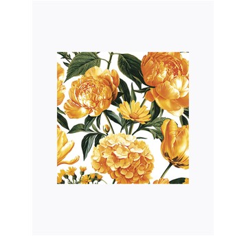 SERWETKI MAKI YELLOW FLOWERS ON WHITE 062401