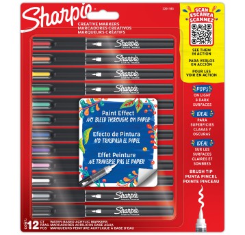 SHARPIE MARKERY 12SZT. Z EFEKTEM SZKŁA 2201183