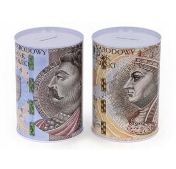 SKARBONKA METAL WALUTA PLN 0501