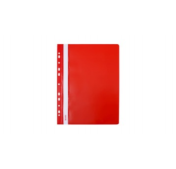 SKOROSZYT TWARDY WPINANY A4 PVC CZERWONY (20)0408