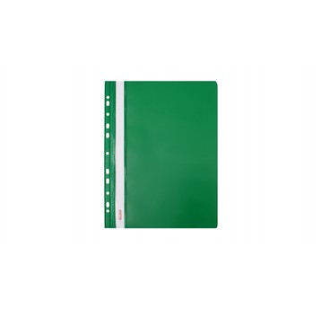 SKOROSZYT TWARDY WPINANY A4 PVC ZIELONY (20) 6363