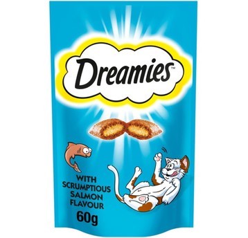 SMAKOŁYK KARMA DLA KOTA DREAMIES Z ŁOSOSIEM 60G