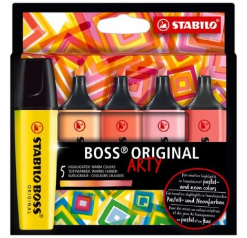 STABILO BOSS ARTY 5PCS WALLET WARM COL. 7724