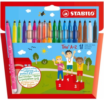 STABILO TRIO A-Z FLAMASTRY 378/1-18-01 ETUI 18KOL