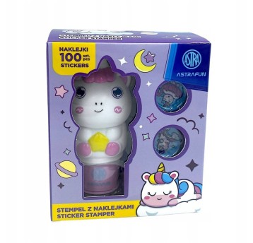 Stempel z naklejkami – 100 naklejek wielokrotnego