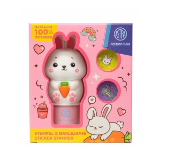 Stempel z naklejkami – 100 naklejek wielokrotnego