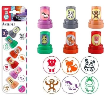 Stempelki dla dzieci ZWIERZAKI blister/6szt 2804