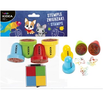 STEMPELKI ZWIERZAKI DUŻE + PODUSZKA Z TUSZEM 0075