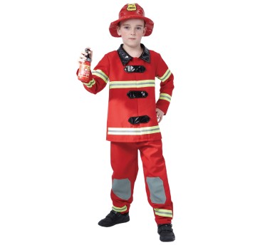 STRAŻAK KURTKA SPODNIE CZAPKA 120-130CM 8514