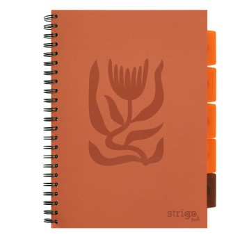 STRIGO PROJECT BOOK FLORAL A4 KRATKA CEGLANY 100K