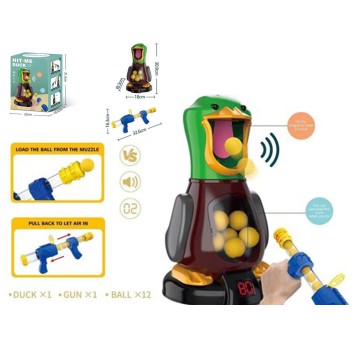 Strzelnica Kaczka + pistolet na soft piłeczki 7645