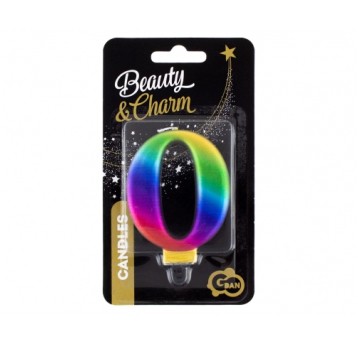 ŚWIECZKA B&C CYFERKA 0 GALAXY 8,0CM