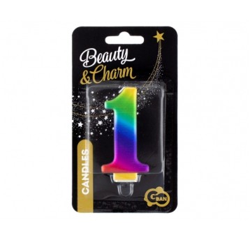 ŚWIECZKA B&C CYFERKA 1 GALAXY 8,0CM