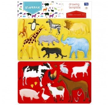 SZABLON ANIMALS 225X130 2SZT STK PBH 2095