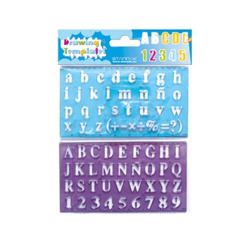 SZABLON PLASTIKOWY CYFERKI I LITERKI 4039