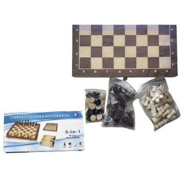 SZACHY DREWNIANE 2W1 7975