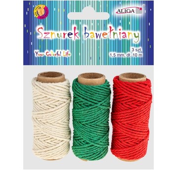 SZNUREK BAWEŁNIANY 3KOL. 1,5MMX10M 9270