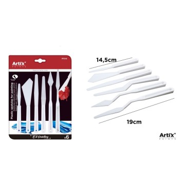 Szpachelki malarskie plastikowe - zestaw 6sz. 8735