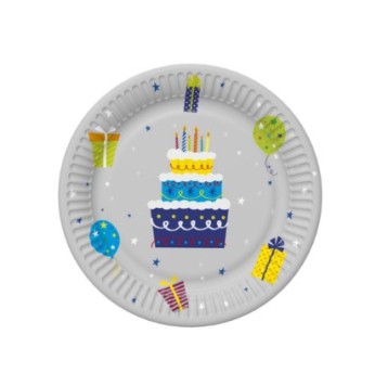 TALERZYKI PAPIER DAISY 227MM 8SZT MŁODZIEŻO 038301