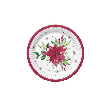 TALERZYKI PAPIERO DAISY 180MM 8SZT GWIAZDKA 020401