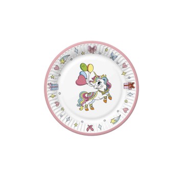 TALERZYKI PAPIEROW DAISY 180MM 8SZT.OGÓLNE 037001