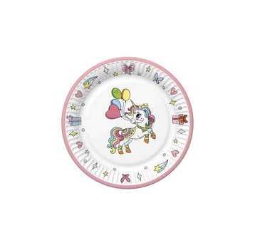 TALERZYKI PAPIEROWE DAISY 227MM 8SZT.OGÓLNE 037001