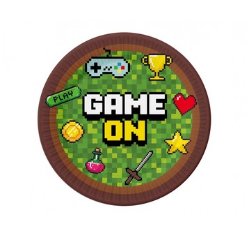 TALERZYKI PAPIEROWE GAME ON 18CM 6SZT 0598