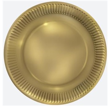 TALERZYKI PAPIEROWE MAKI 227MM OGÓLNE ZŁOTE 005400