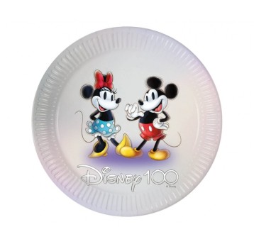 TALERZYKI PAPIEROWE MICKEY I MINNIE 23CM 8SZT