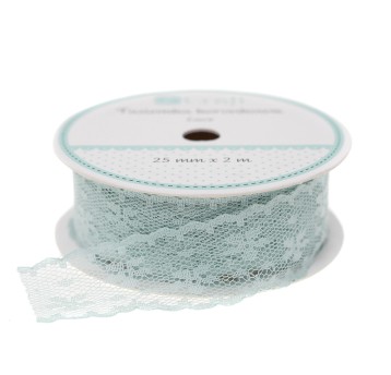 TASIEMKA KORONKOWA, 2,5 CM X 2M MIĘTOWA 0541