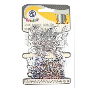 TASIEMKI DEKORACYJNE SREBRNA EPOKA 6163