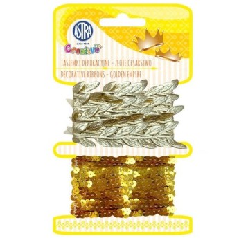 TASIEMKI DEKORACYJNE ZŁOTE CESARSTWO 6156
