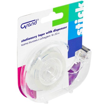 TAŚMA BIUROWA 18X20M Z DYSPENSEREM