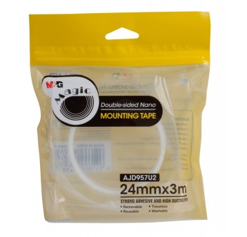 Taśma Nano Tape dwustron przezrocz 24mm x3M, 3879