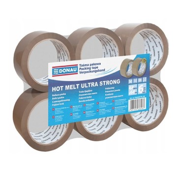 TAŚMA PAKOWA DONAU HOT-MELT 48X66 BRĄZOWA 6270 A'6