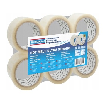 TAŚMA PAKOWA DONAU HOT-MELT 48X66 TRANSP 6324 A'6