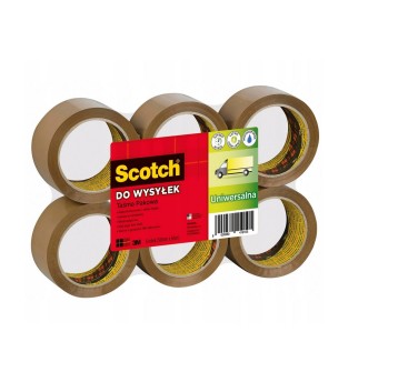 TAŚMA PAKOWA SCOTCH HOT-MELT 48mm X 66 m BRĄZOWA