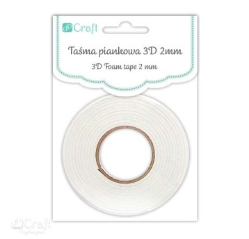 TAŚMA PIANKOWA 3D 2 MM, 0,5CM X 2,2M 3477