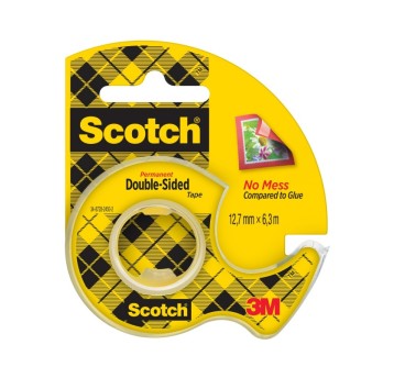 TAŚMA SCOTCH DWUSTRONNA 136D 12MMX6,3M PODAJNIK